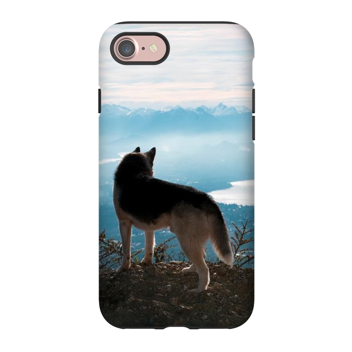 iPhone 7 StrongFit Wanderlust dog by Laura Nagel
