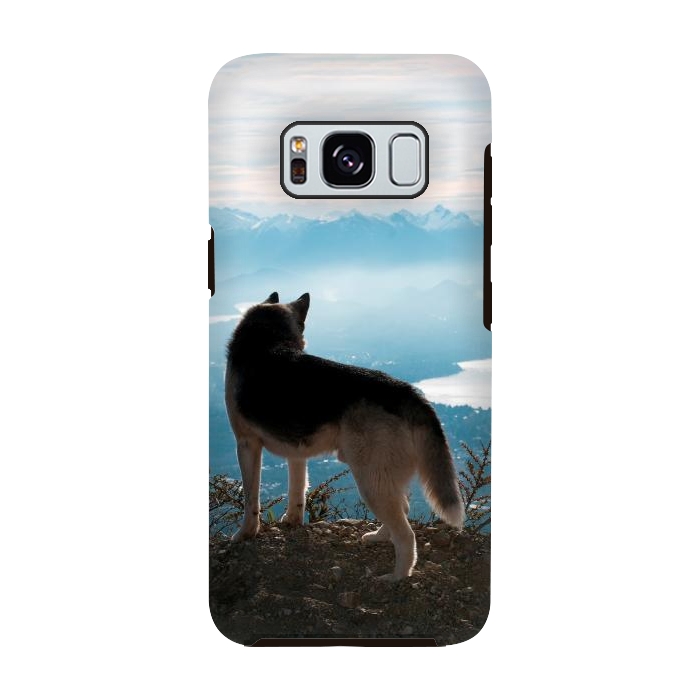 Galaxy S8 StrongFit Wanderlust dog by Laura Nagel