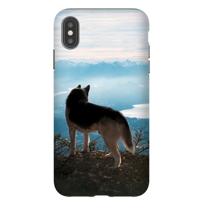 iPhone Xs Max StrongFit Wanderlust dog by Laura Nagel