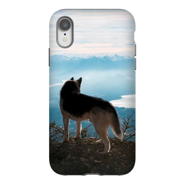 iPhone Xr StrongFit Wanderlust dog by Laura Nagel