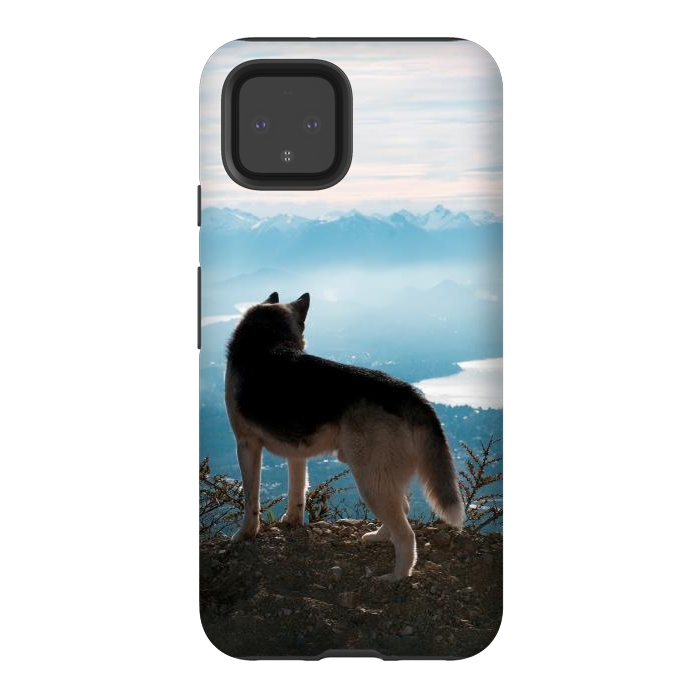 Pixel 4 StrongFit Wanderlust dog by Laura Nagel