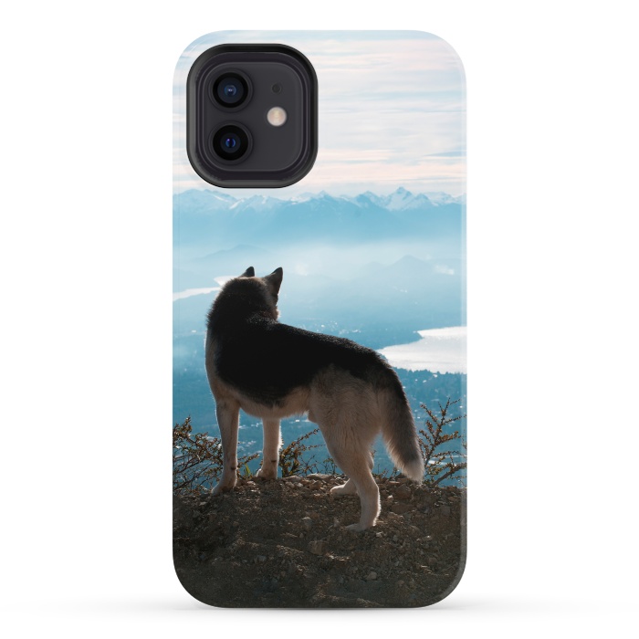 iPhone 12 StrongFit Wanderlust dog by Laura Nagel