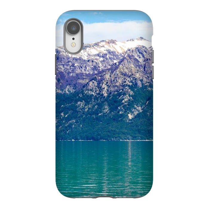 iPhone Xr StrongFit Purple mountains by Laura Nagel