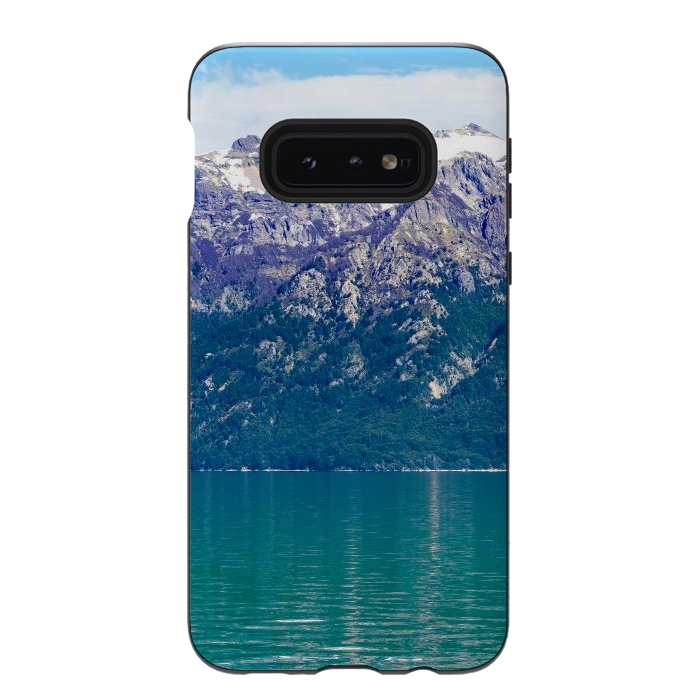 Galaxy S10e StrongFit Purple mountains by Laura Nagel