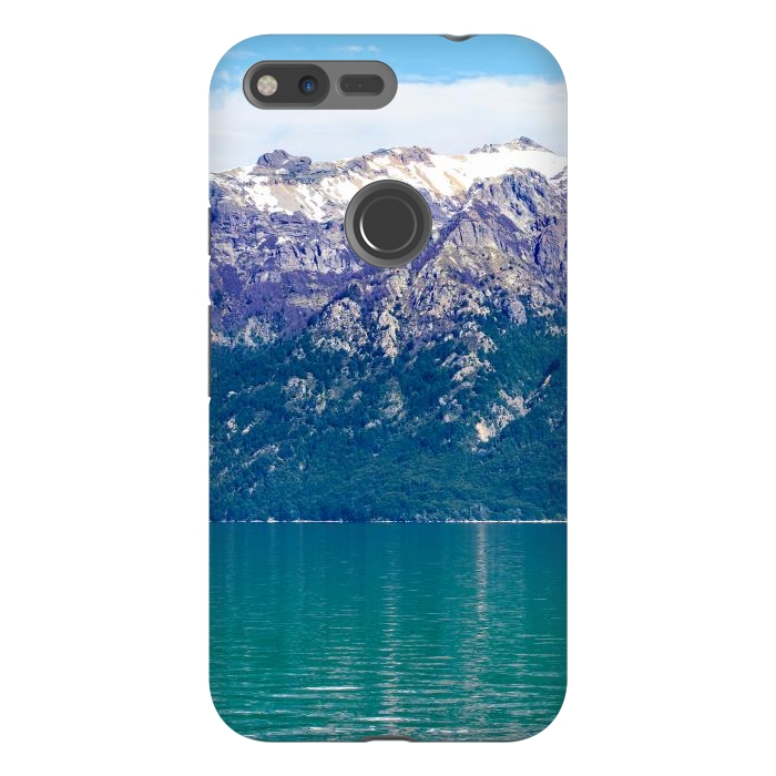 Pixel XL StrongFit Purple mountains by Laura Nagel
