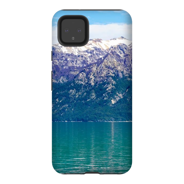 Pixel 4XL StrongFit Purple mountains by Laura Nagel