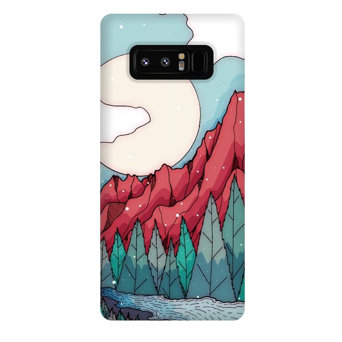 Galaxy Note 8 StrongFit The red winter mountain river by Steve Wade (Swade)