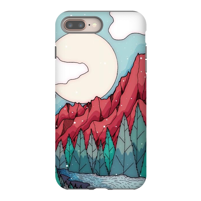 iPhone 8 plus StrongFit The red winter mountain river by Steve Wade (Swade)