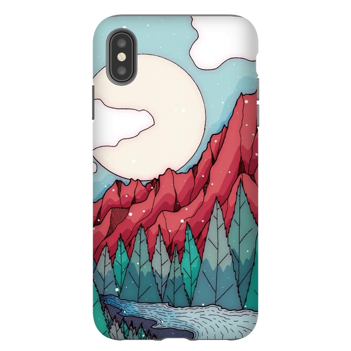 iPhone Xs Max StrongFit The red winter mountain river by Steve Wade (Swade)