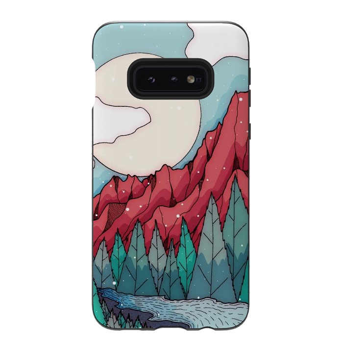 Galaxy S10e StrongFit The red winter mountain river by Steve Wade (Swade)