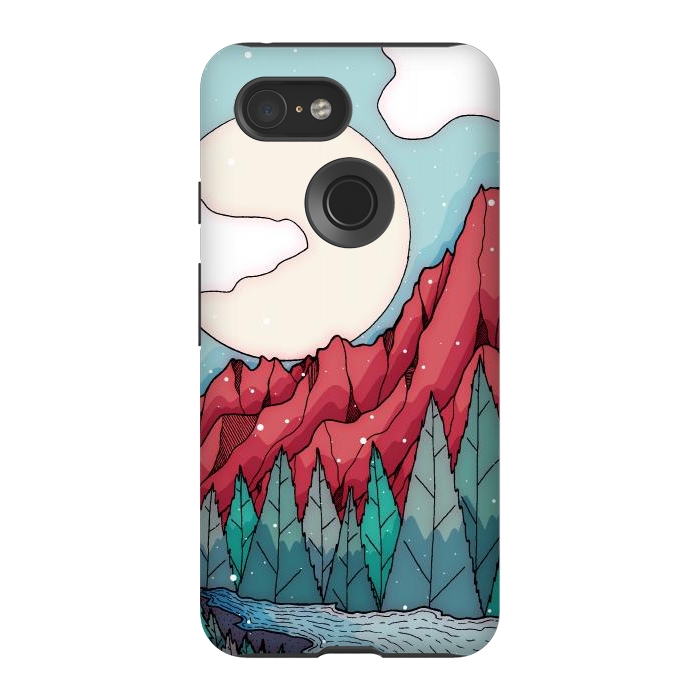 Pixel 3 StrongFit The red winter mountain river by Steve Wade (Swade)