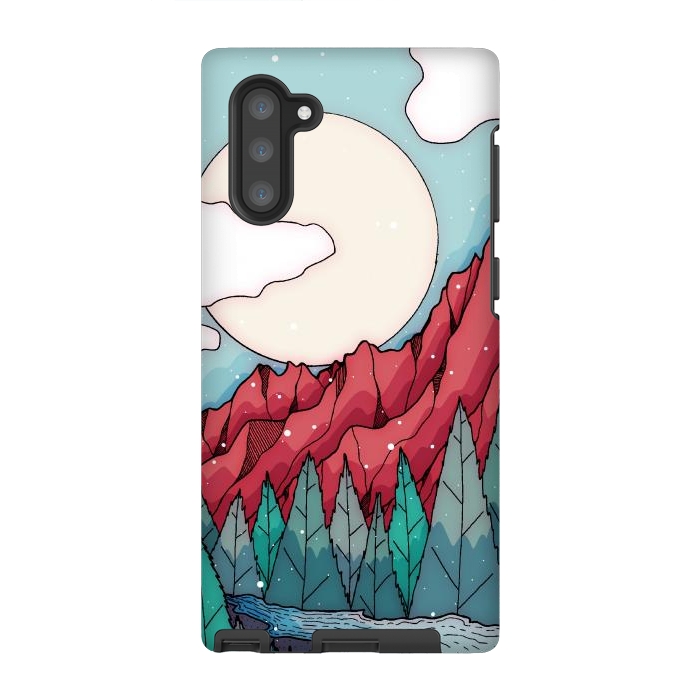 Galaxy Note 10 StrongFit The red winter mountain river by Steve Wade (Swade)