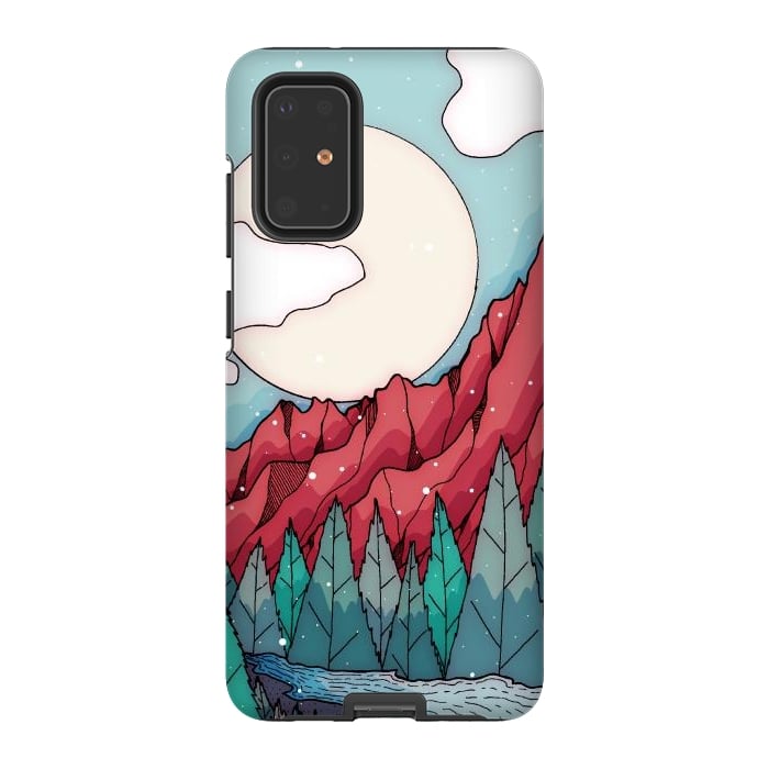 Galaxy S20 Plus StrongFit The red winter mountain river by Steve Wade (Swade)