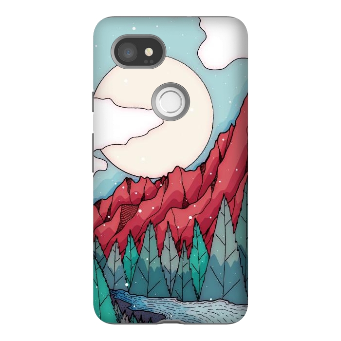 Pixel 2XL StrongFit The red winter mountain river by Steve Wade (Swade)
