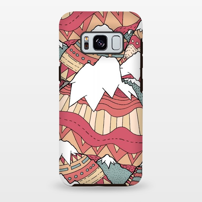 Galaxy S8 plus StrongFit Winter Aztec mountains  by Steve Wade (Swade)