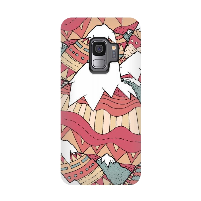 Galaxy S9 StrongFit Winter Aztec mountains  by Steve Wade (Swade)