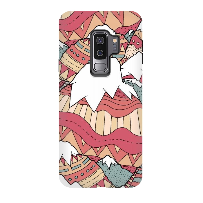 Galaxy S9 plus StrongFit Winter Aztec mountains  by Steve Wade (Swade)