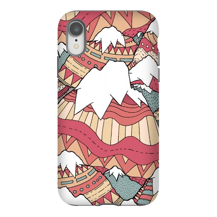 iPhone Xr StrongFit Winter Aztec mountains  by Steve Wade (Swade)