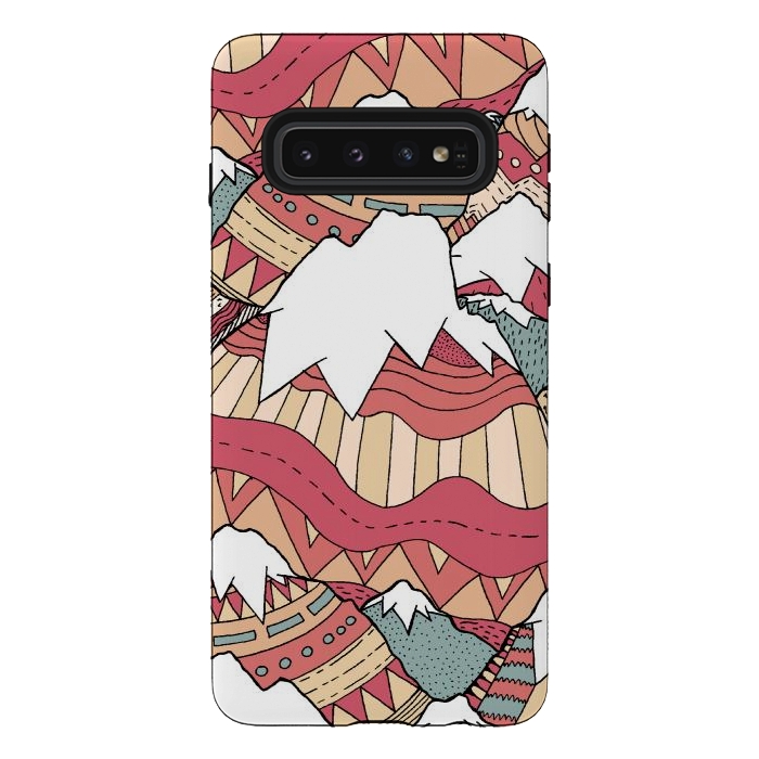 Galaxy S10 StrongFit Winter Aztec mountains  by Steve Wade (Swade)
