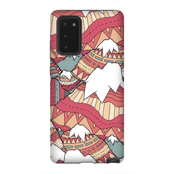 Galaxy Note 20 StrongFit Winter Aztec mountains  by Steve Wade (Swade)