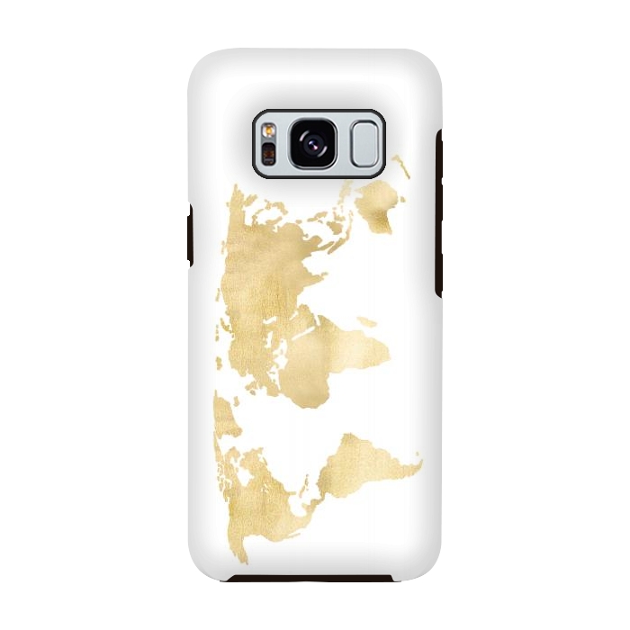 Galaxy S8 StrongFit Gold World Map by Tangerine-Tane