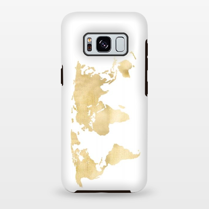 Galaxy S8 plus StrongFit Gold World Map by Tangerine-Tane
