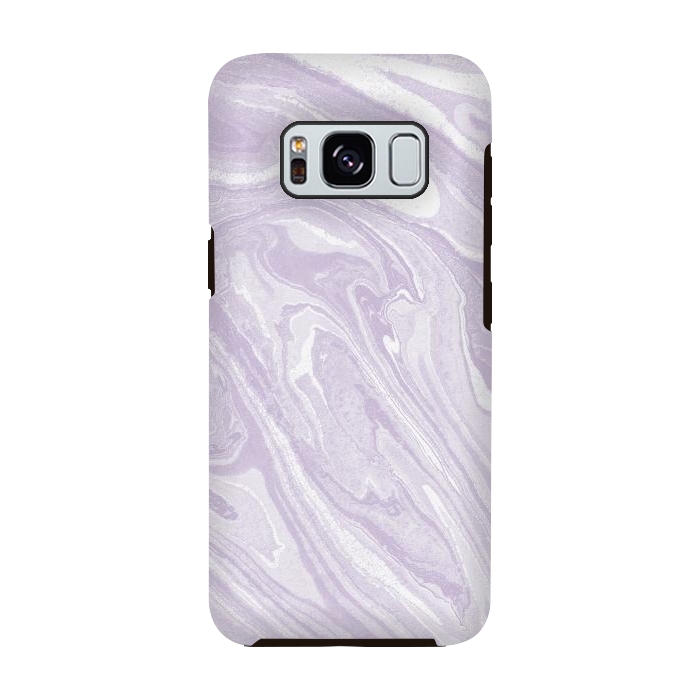 Galaxy S8 StrongFit Pastel Purple lavender liquid marble by Oana 