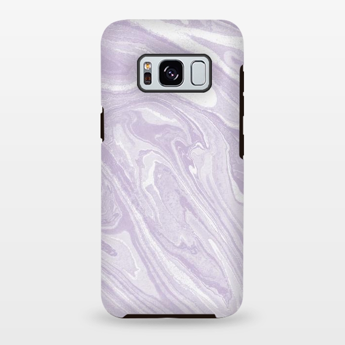 Galaxy S8 plus StrongFit Pastel Purple lavender liquid marble by Oana 