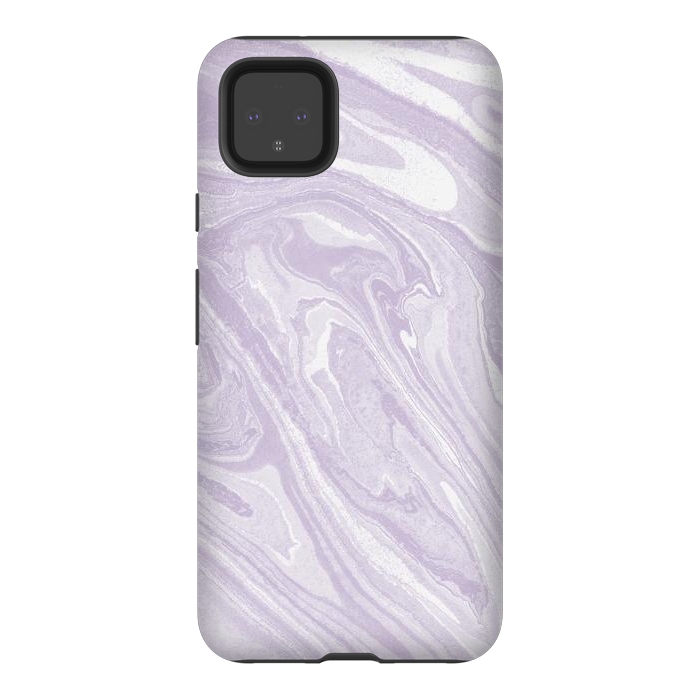 Pixel 4XL StrongFit Pastel Purple lavender liquid marble by Oana 