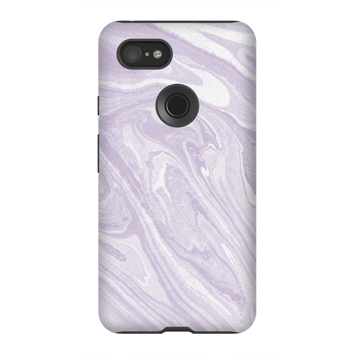 Pixel 3XL StrongFit Pastel Purple lavender liquid marble by Oana 