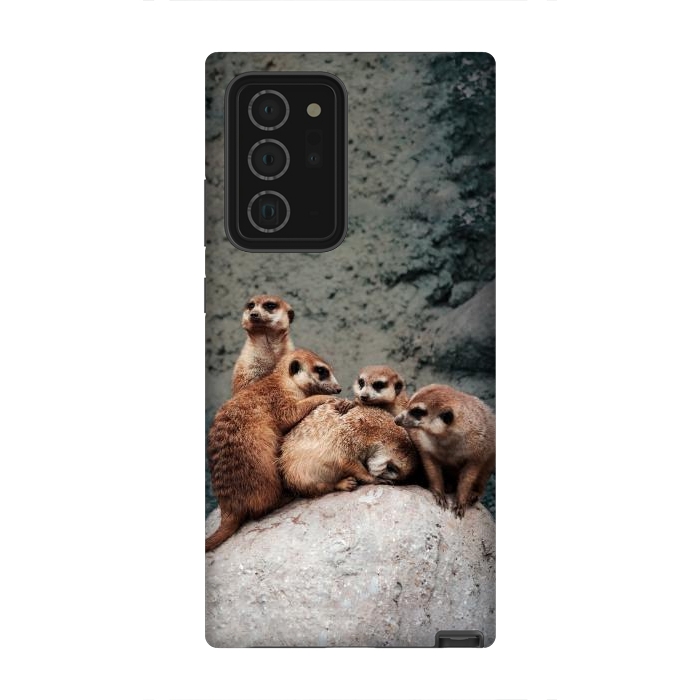 Galaxy Note 20 Ultra StrongFit Meerkat family by Laura Nagel