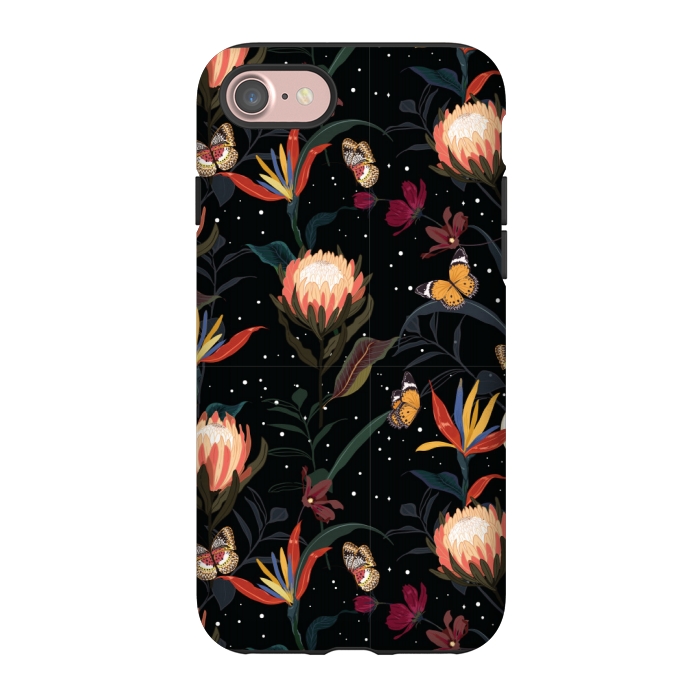 iPhone 7 StrongFit copper floral pattern by MALLIKA