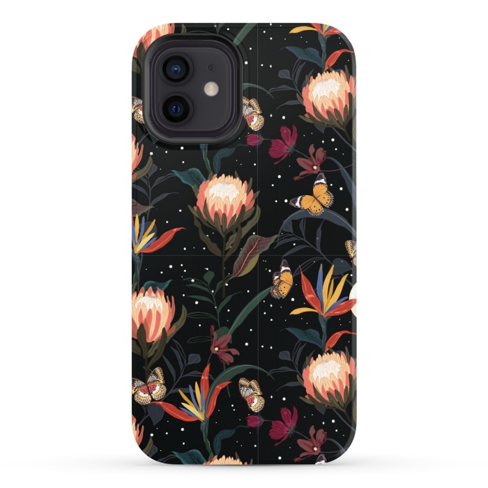 iPhone 12 StrongFit copper floral pattern by MALLIKA