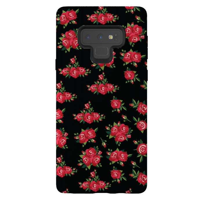 Galaxy Note 9 StrongFit red pretty roses by MALLIKA