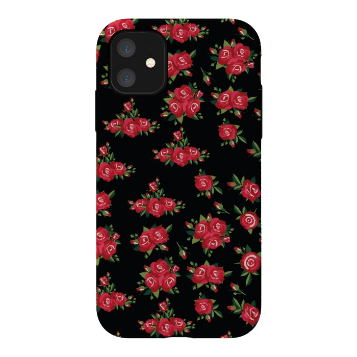 iPhone 11 StrongFit red pretty roses by MALLIKA