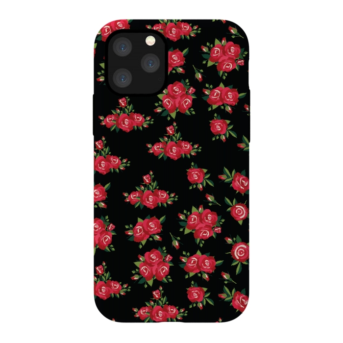 iPhone 11 Pro StrongFit red pretty roses by MALLIKA