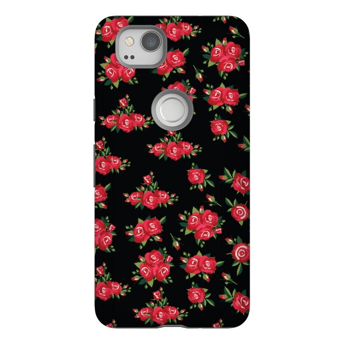 Pixel 2 StrongFit red pretty roses by MALLIKA