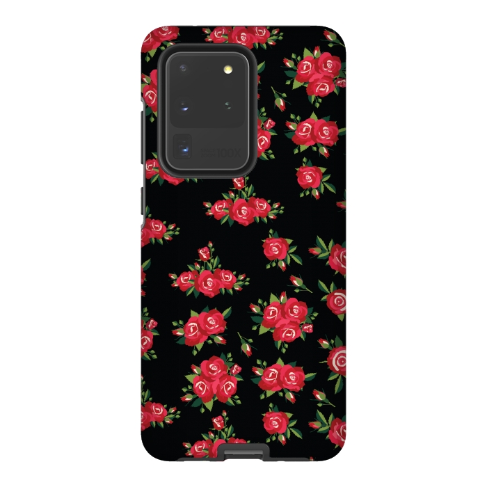 Galaxy S20 Ultra StrongFit red pretty roses by MALLIKA