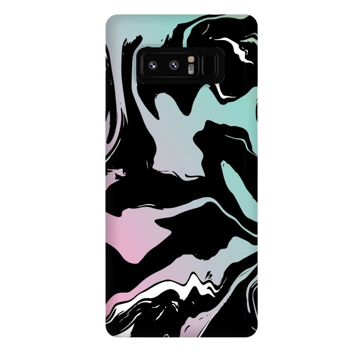 Galaxy Note 8 StrongFit BLUE PINK MARBLE PRINT 3 by MALLIKA