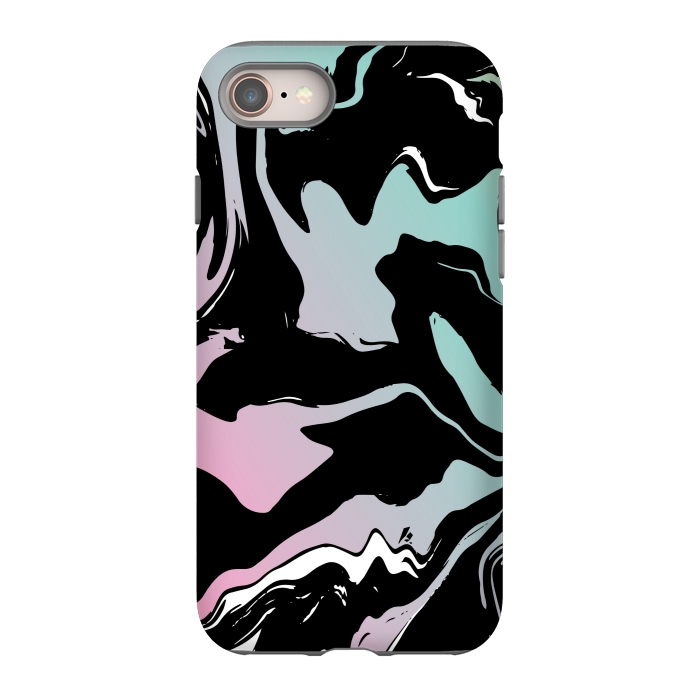 iPhone SE StrongFit BLUE PINK MARBLE PRINT 3 by MALLIKA
