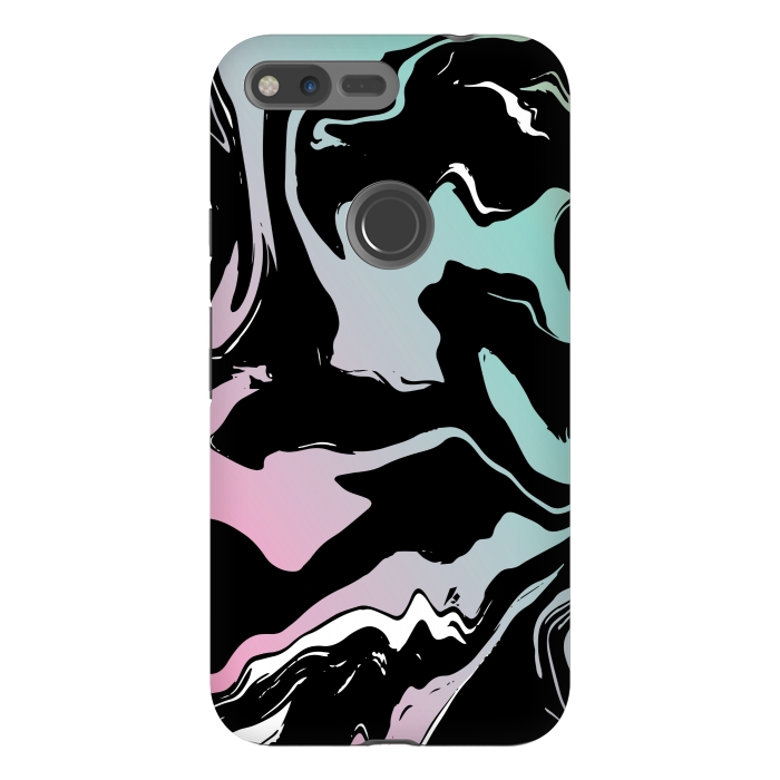 Pixel XL StrongFit BLUE PINK MARBLE PRINT 3 by MALLIKA