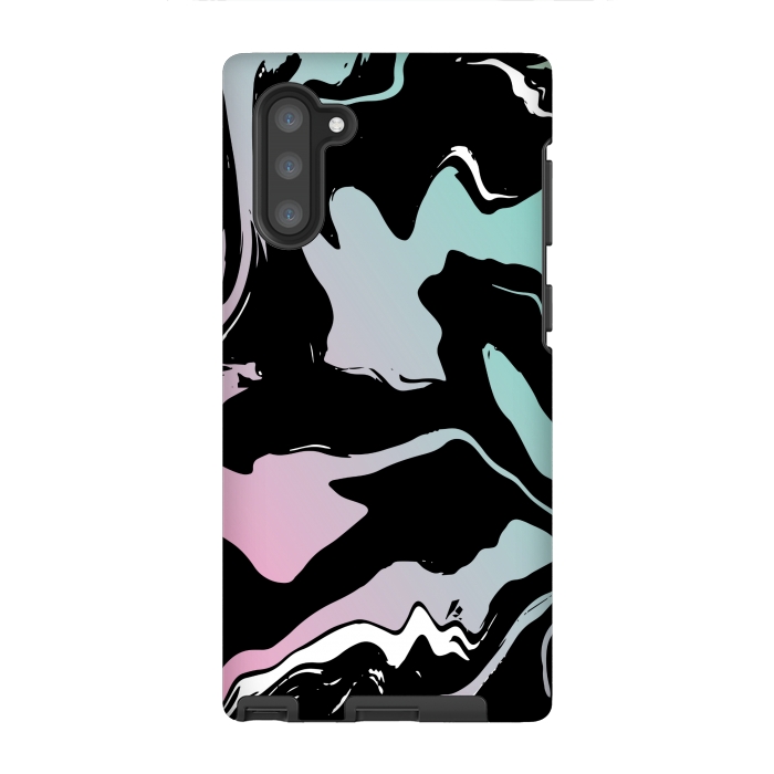 Galaxy Note 10 StrongFit BLUE PINK MARBLE PRINT 3 by MALLIKA