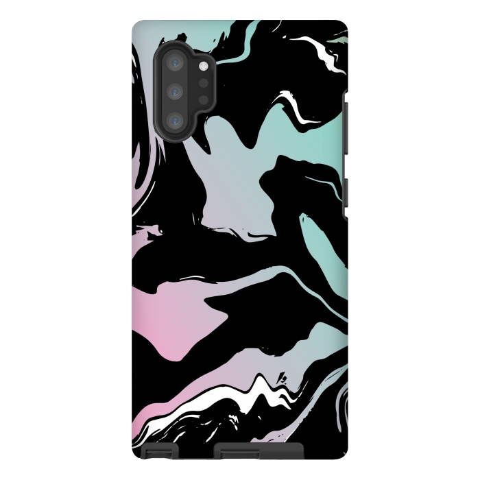 Galaxy Note 10 plus StrongFit BLUE PINK MARBLE PRINT 3 by MALLIKA