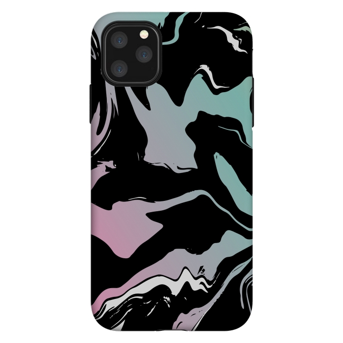 iPhone 11 Pro Max StrongFit BLUE PINK MARBLE PRINT 3 by MALLIKA