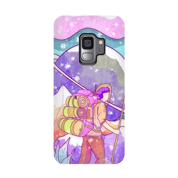 Galaxy S9 StrongFit The winter space pilgrim by Steve Wade (Swade)