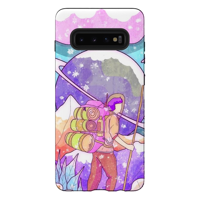 Galaxy S10 plus StrongFit The winter space pilgrim by Steve Wade (Swade)