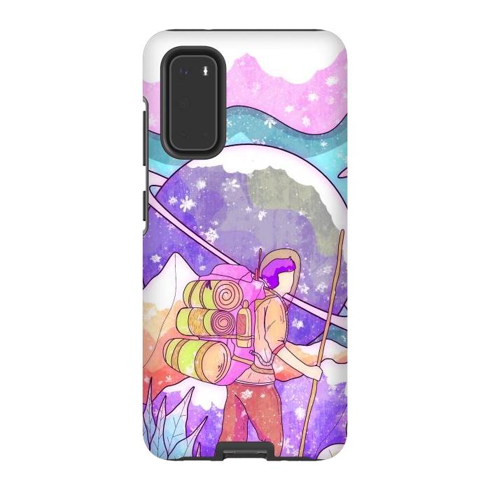 Galaxy S20 StrongFit The winter space pilgrim by Steve Wade (Swade)