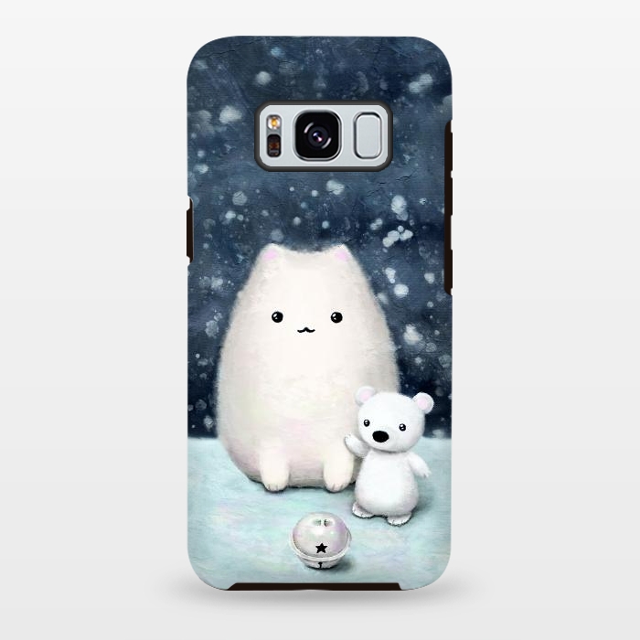 Galaxy S8 plus StrongFit Winter cat by Laura Nagel