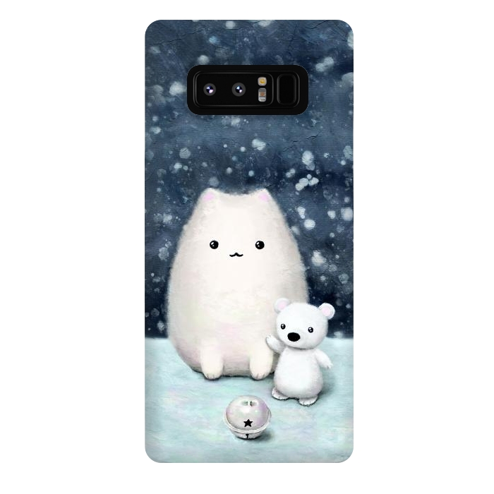 Galaxy Note 8 StrongFit Winter cat by Laura Nagel