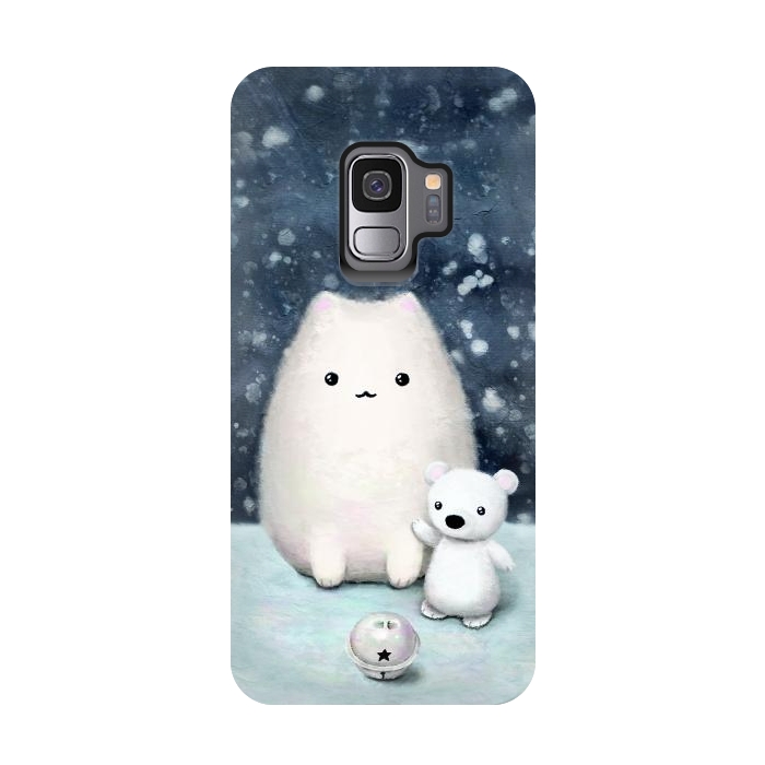 Galaxy S9 StrongFit Winter cat by Laura Nagel